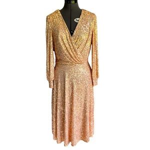 Tahari sequin dress